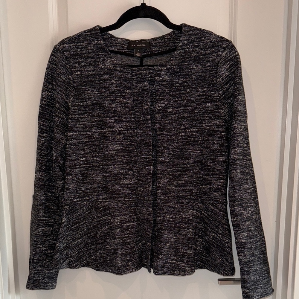 Halogen Women's Charcoal Knit Jacket size small